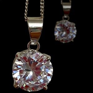 Silver Diamond Necklace